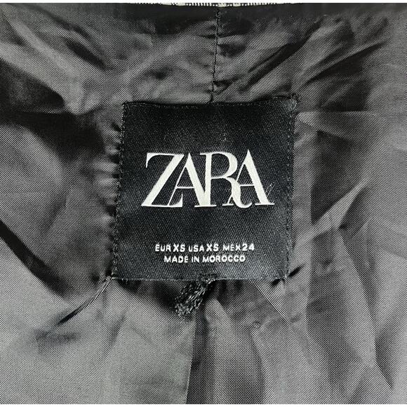 Zara Man Plaid Blazer Jacket Notched Lapel Two Button Front Flap Pocket Size XS - Picture 7 of 8